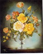 Floral, beautiful classical still life of flowers.136 unknow artist